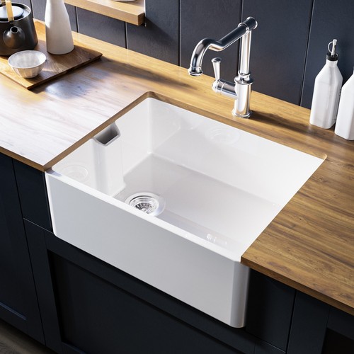 Single bowl white ceramic - single,