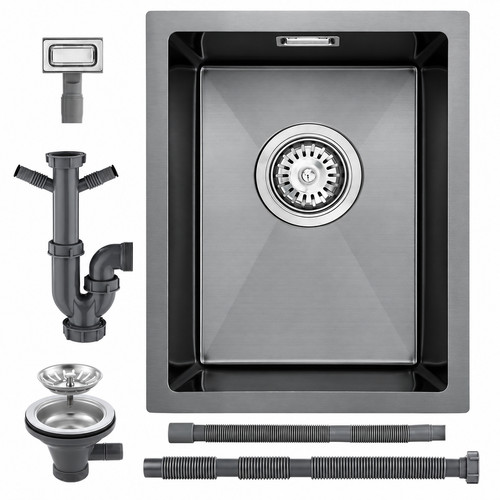 Black nano kitchen sink - black,