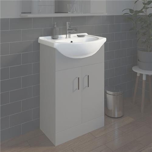 White gloss semi recessed - gloss, semi-recessed